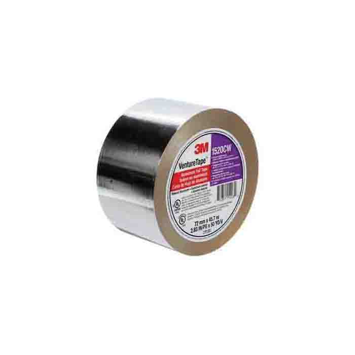 Foil Tape, Aluminum, 3.2 mil THK, 50 yd L, 3 in W