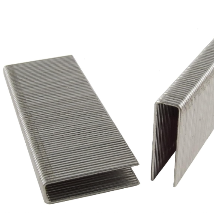 Galvanized, Staple, 7/16 in Crown W, 5/16 in Leg L