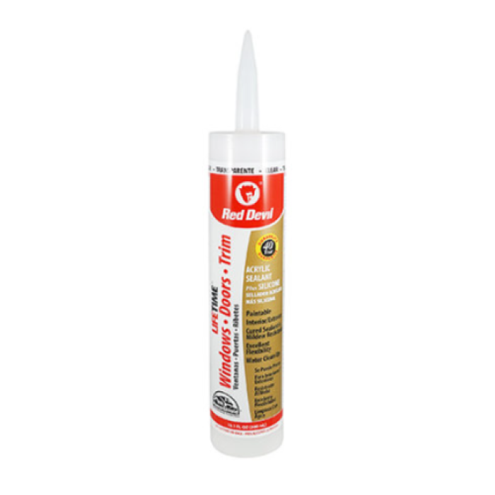 Clear, 10.1 oz, Siliconized Acrylic Adhesive Sealant