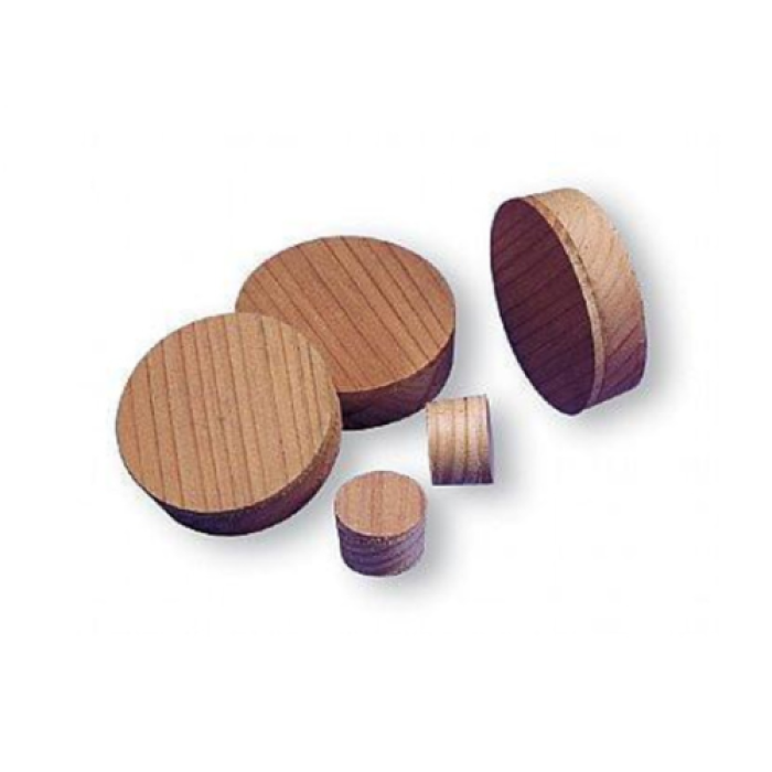 Plug, Rough Sawn Cedar Wood, 2 in D x 3/4 in THK