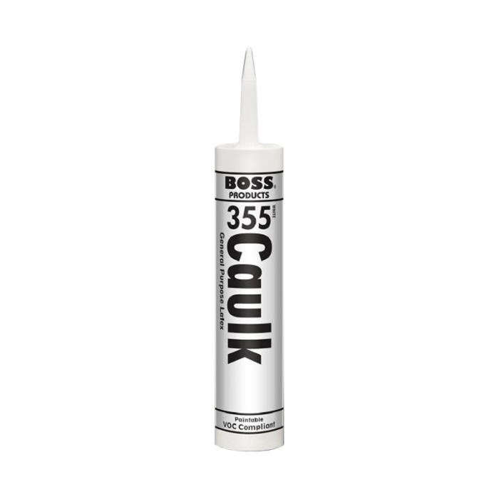 BOSS 355 LATEX GENERAL PURPOSE CAULK WHITE 24/CT