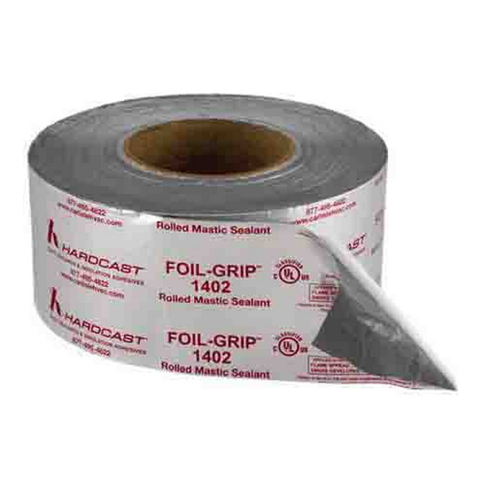 Rolled Mastic Sealant, Aluminum/Modified Butyl, 17 mil THK, 100 ft L, 3 in W