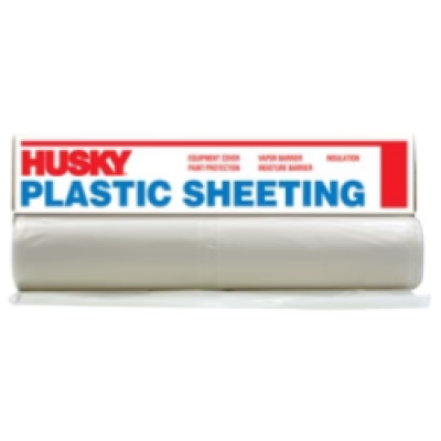 Husky® Sheeting, Polyethylene, 4 mil THK, 8'x100'