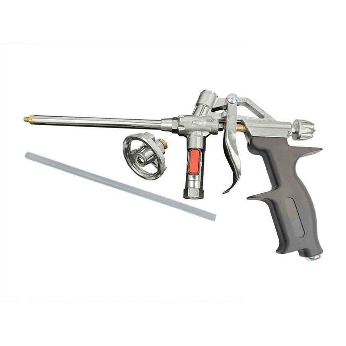 Bottom Load Foam Gun with Valve, Brass, 12 in L