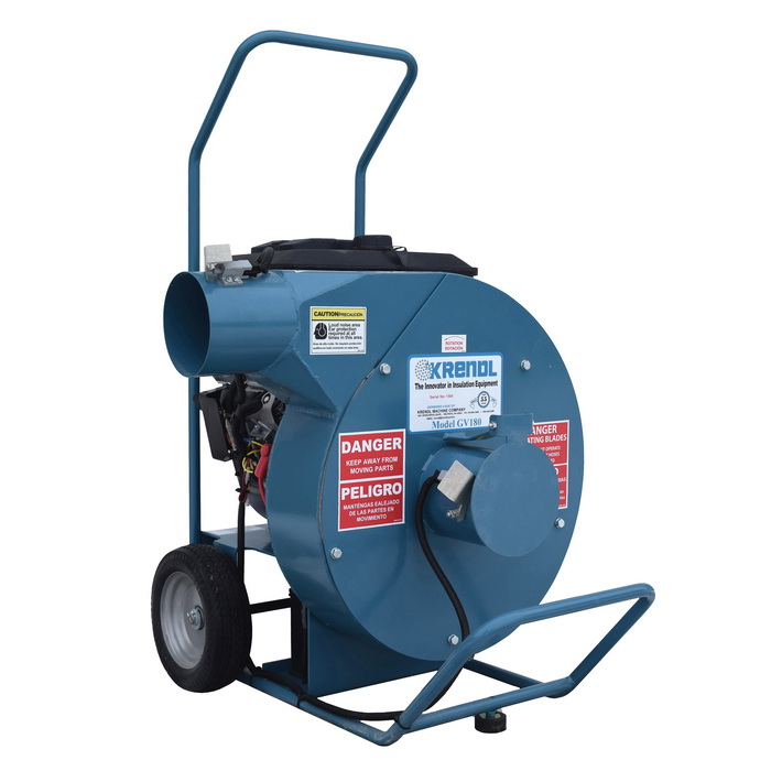 Gas Powered Vacuum, Steel Fan, 45 in H, 36 in L, 32 in W