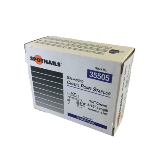 Fine Wire Staple, 1/2 in W, 5/16 in L