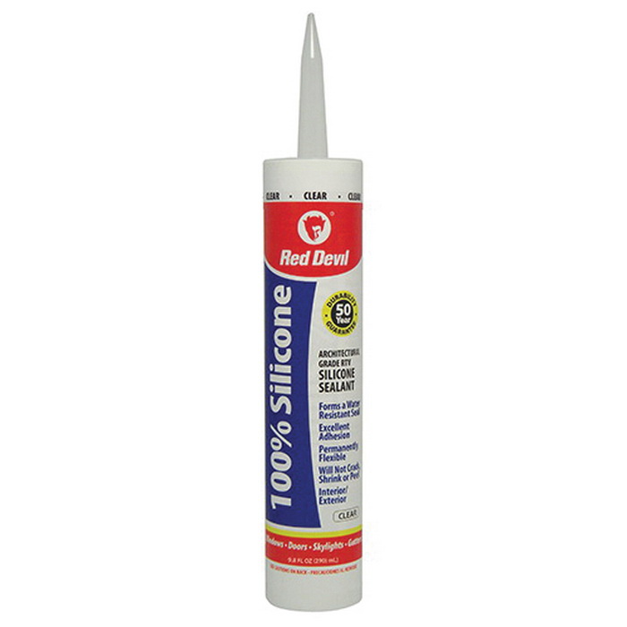 Clear, 10.1 oz, 100% Silicone Sealant