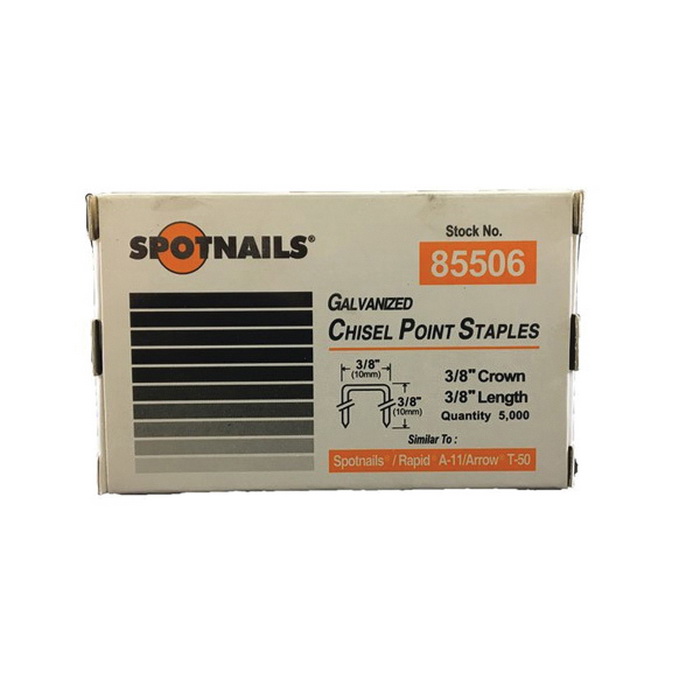 Staples, 3/8 in Crown x 3/8 in L