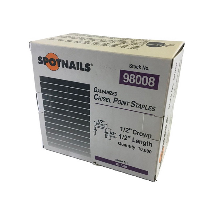 Staples, 1/2 in Crown x 1/2 in L